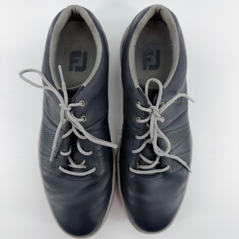 FootJoy Contour Casual Navy Blue Leather Spikeless Golf Shoes 54070 Mens 11 M - Picture 3 of 6